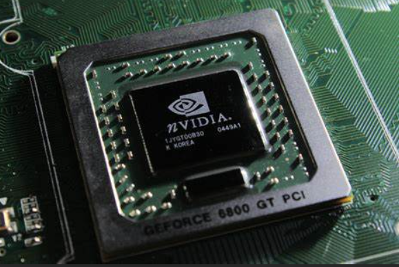 Picture of graphics processing unit or GPU.